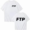 2025 Ftp Printed Tshirts Unisexs and Womens Harajuku Rap Styles Music Round Neck Short Sleeve Casual Loose Clothes