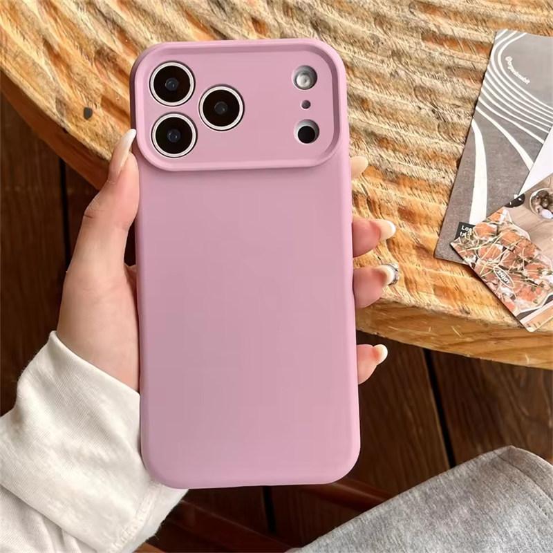 Высококачественный защитный чехол из жидкого силикона для iPhone 17 Air 16 15 14 13 12 11 Pro Max Plus 16E 17 Pro Max Защита камеры Матовый Мягкий чехол