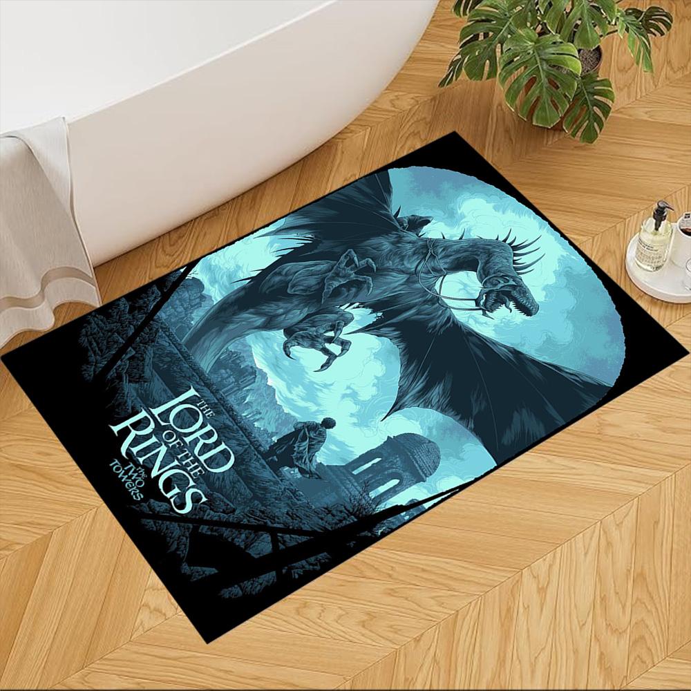 Lord Rings Area Rug Perfect for Bedrooms Game Room Playrooms Outdoor Anti-slip Rug Anime Office Decor Luxury Gift for Birthday, Christmas, Wedding