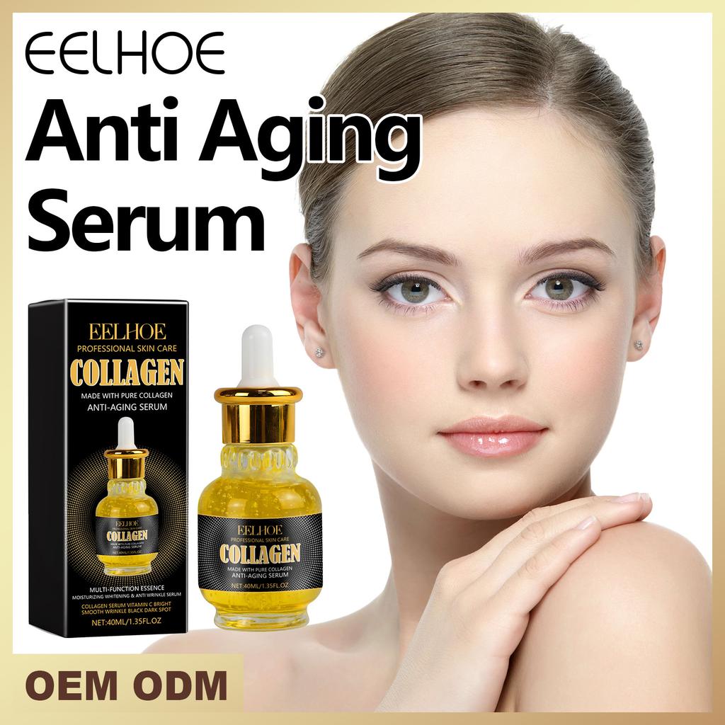 EELHOE Сыворотка для лица с гиалуроновой кислотой, увлажняющая, отбеливающая, укрепляющая, выцветает, тонкие линии, против морщин, против старения, эссенция для глубокого ухода, 40 мл