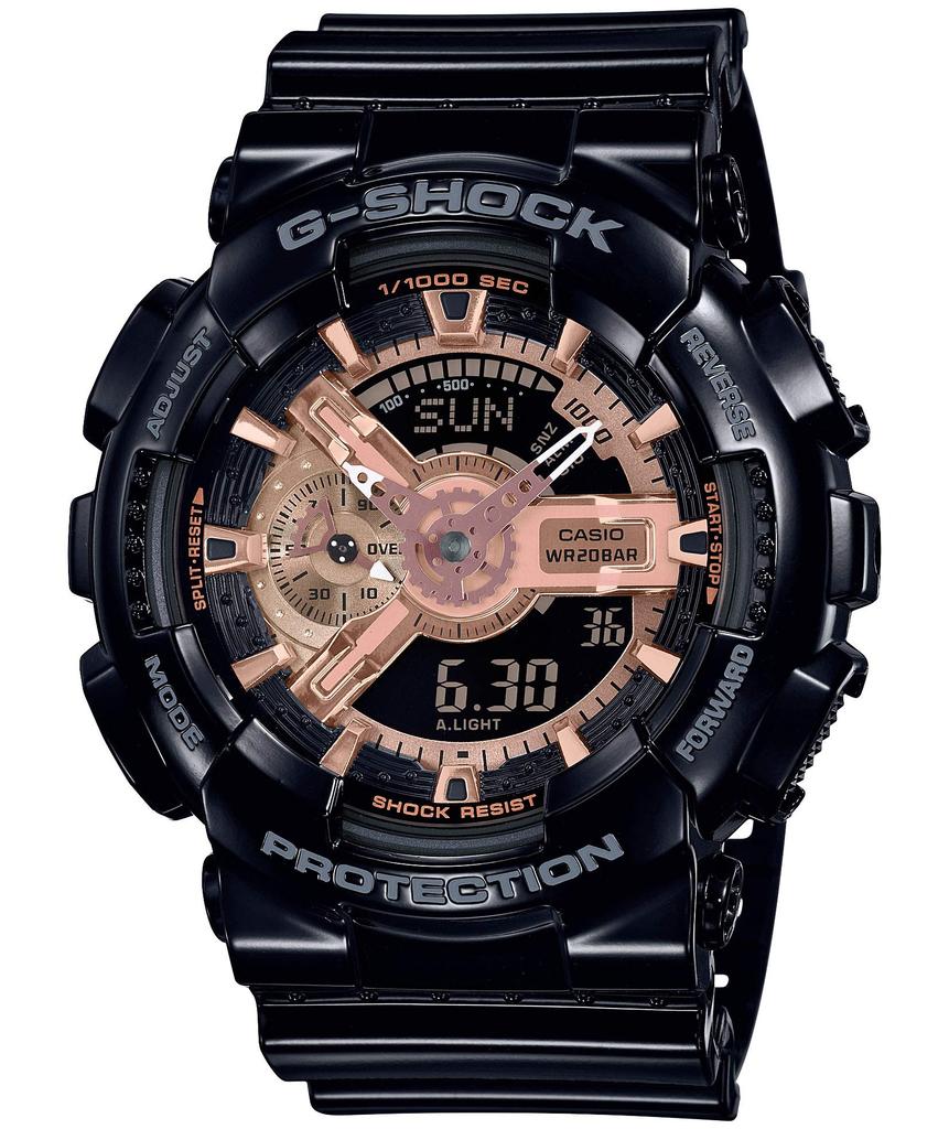 Casio Black Rose Gold Black G-Shock & GA-110MMC-1AJF Men's Watch,