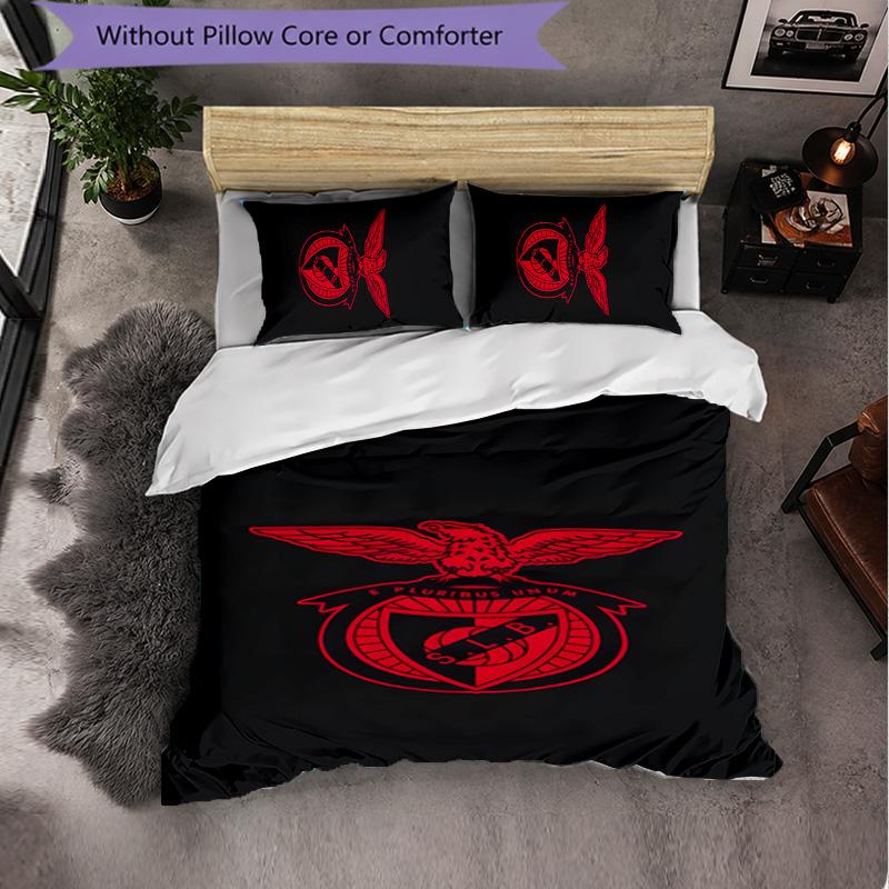 Benfica 3 Piece Bedding Set Soft Duvet Cover Set with Pillowcases Printed Bedroom Decor Set for Home