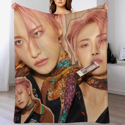 Сонхва ATEEZ THE REAL Плед Пледы Для Диванов Кровати Модные Мягкие Детские Пледы Большого Размера
