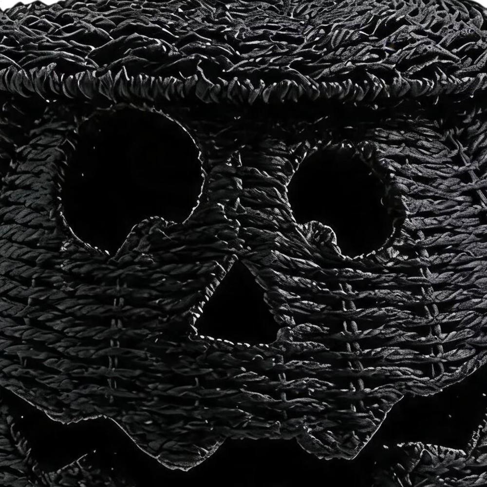 Handcrafted Witch Hat Halloween Woven Seagrass Pumpkin Candy Storage Basket  Halloween Decoration