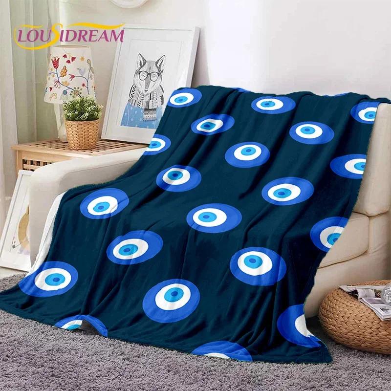 3D Evil Eye Turkey Blue Nazar Eye of Horus Мягкие фланелевые одеяла, плед, удобное одеяло для пикника, кровати, дивана, спальни