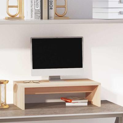 vidaXL Monitorständer 50x27x15 Cm Massivholz Kiefer