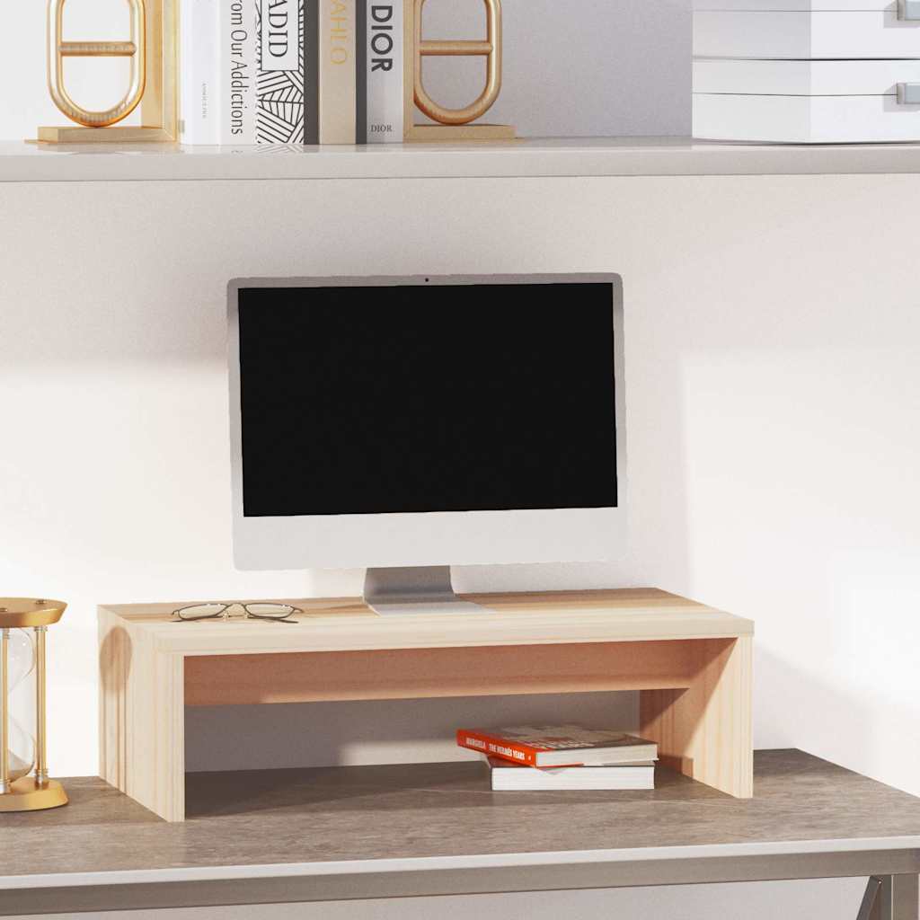 vidaXL Monitorständer 50x27x15 cm Massivholz Kiefer