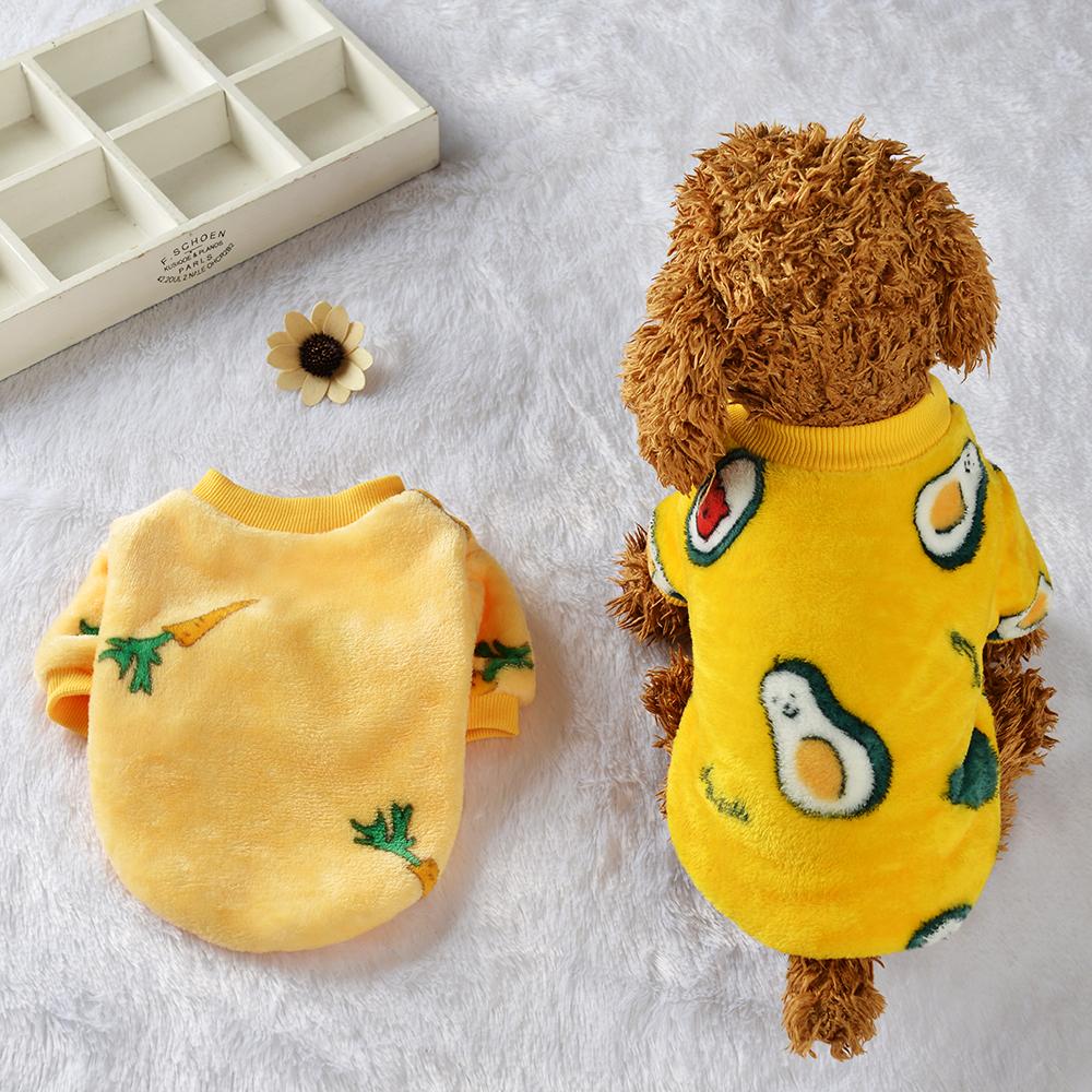 Теплая флисовая одежда для домашних животных, милое пальто с принтом, рубашка-рубашка для маленьких и средних собак, кошек, Тедди, зимний наряд для французского бульдога, чихуахуа