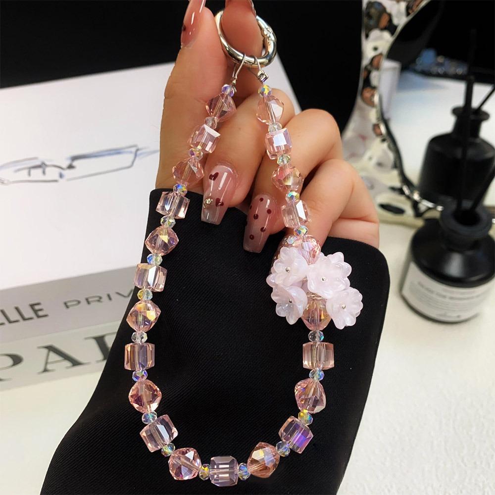 Anti-Lost Mobile Phone Lanyard Strap Hand-beaded Bag Pendant Cute Car Keychain