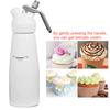 500 мл алюминиевый дозатор для взбитых сливок и масла для десертов с 3 насадками для взбивания (белый)