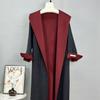 Loose New High-end Autumn and Winter Hooded Double-sided Temperament Wool Coat Coat