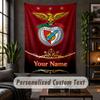 Wall Tapestry Benfica FC Print Custom Name Text Wall Hanging Home Decor