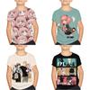 Spy X Family T-Shirt Cartoon T Shirts for Boys Girls Funny Tshirt Children's Clothing Graphic Tee Shirts Kids Clothes