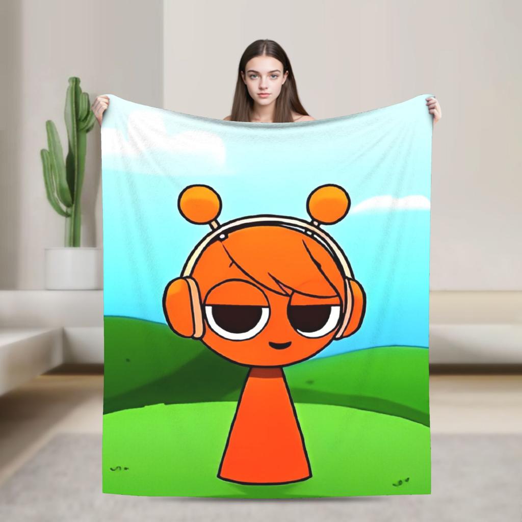Sprunkis Plush Blanket Cartoon Game Awesome Throw Blankets for Sofa Bedding Lounge 150*125cm Plush Thin Quilt