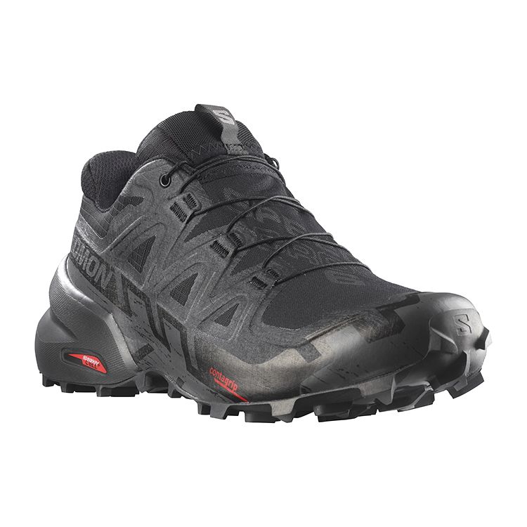 SALOMON Speedcross 6 Gtx Ткань Кожа Низкие Уличные Функциональные Кроссовки Мужская Обувь Черный 417386