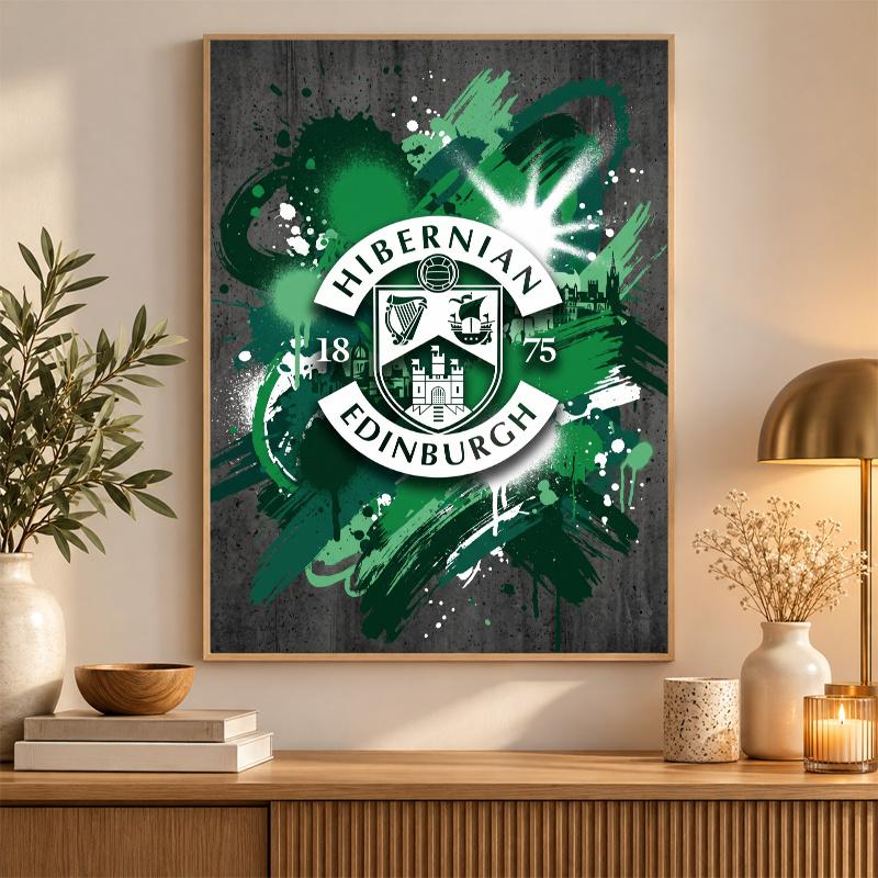 Hibernian FC Diamond Painting Kit 5D Full Drill DIY Diamond Mosaic Wall Art Home Decor