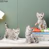 Милая модель кошки, украшение, творческое моделирование, скульптура животного, украшение, искусство, поделки из смолы, современное украшение для домашнего офиса, рабочего стола