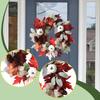 Door Fall Wreath Hanging Ornament Photo Props Pumpkin Farmhouse 50cm for Window Yard
