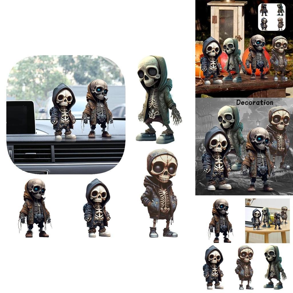 Уникальная поделка из смолы Скульптура черепа на Хэллоуин Стильный дизайн скелета для домашнего декора Идеальный подарок для различных случаев