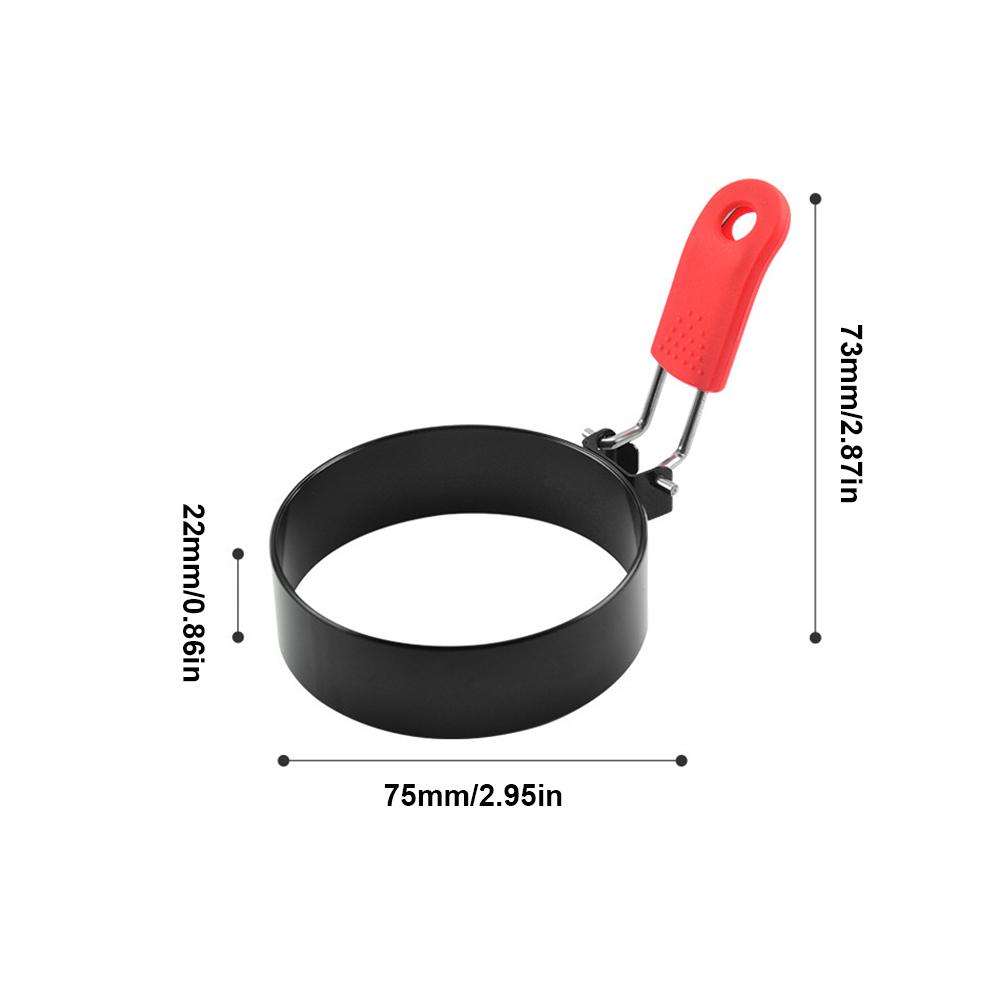 2,95 дюйма 2/4 шт. Кольцо для яиц, Форма для маффинов с яйцом, Форма для омлета с кисточкой, Кольцо для жарки яиц, Форма для блинов, Легко чистить с ручкой