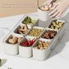Snack Box Container with Multiple Compartments BPA Free Transparent Lid Design Refrigerator Organizer Food Storage Box