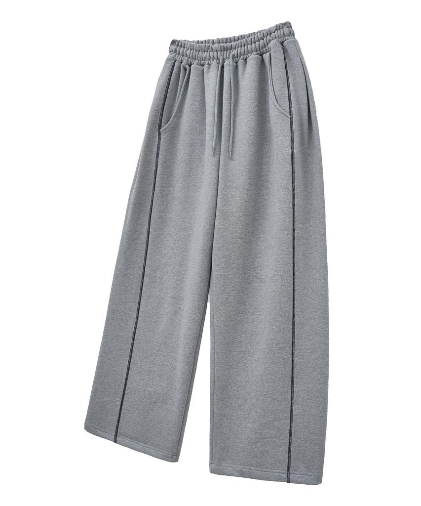 MOZMOZ Side Stitch Wide Training Pants Gray