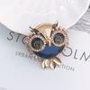1PC Luxury Rhinestone Gold Blue Owl Shoe Charms For Laces Punk Jewelry Buckle Accessories Shoe Clips Shoe Lace Diy Decorations