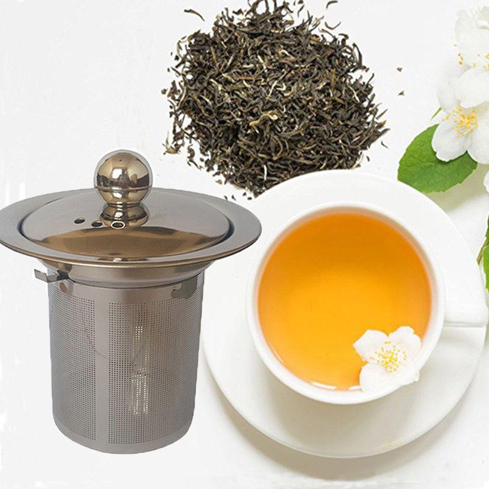 Infuser Mesh Coffee Reusable Filters Lid Stainless Steel Tea Strainer