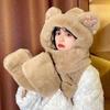 Three Dolphins Cute Bear Winter Warm 3-in-1 Hat Set