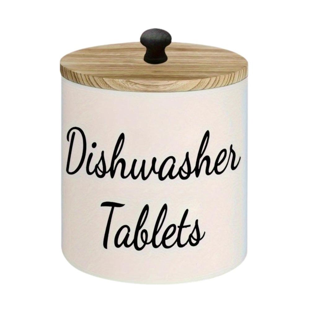 Wide Opening Dishwasher Pod Container Round Kitchen Storage Box Laundry Pods Container Apartment