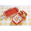 Skater Bento Box, 530ml, Single Tier, Made in Japan, for Women, with 4-Point Locking for Leak-Resistant Storage, Dishwasher and Microwave Safe, Cherry