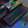 Игровая клавиатура с проводным управлением Y200 RGB с цветной подсветкой, 87-клавишная USB-клавиатура для ноутбука, настольного ПК