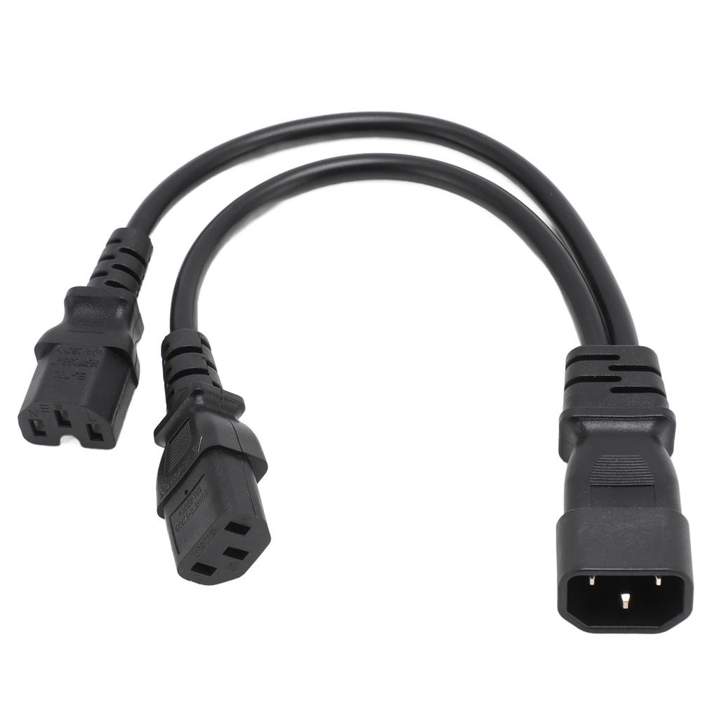 IEC320 C14 to IEC320 C13 C15 Power Cords Male to Female Computer Y Splitter Adapter Cable for Display PC Desktop