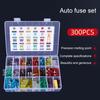 300 шт./компл. автомобильные предохранители, автомобильный ассортимент, комплект, лист из безопасной пленки из цинкового сплава