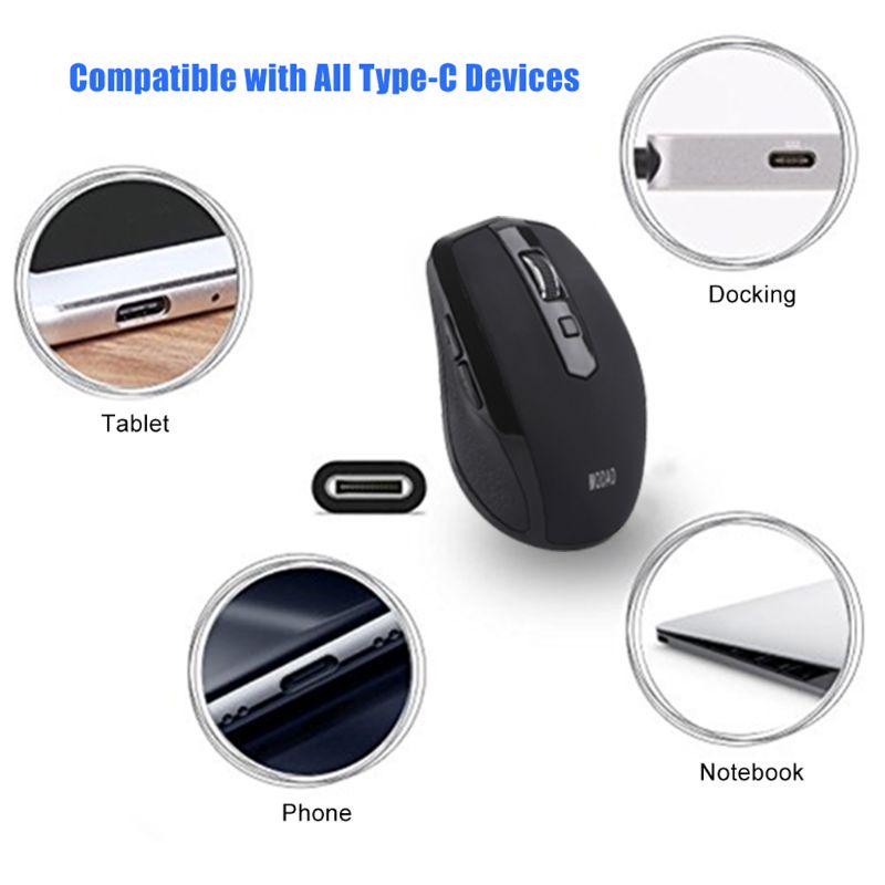 Gaming Wireless Mouse 2.4G 6-keys with 3 Adjustable DPI for Macbook Office