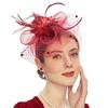 Net And Feather Fascinator Hat Headband For Women Headwear Feather Headwear Bridal Hair Accesorios Del Cabello Para NiñOs