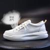 Customized Leather Little White Shoes 2025 Four Seasons New Platform Women's Shoes Fleece Flat Shoes Casual Shoes Women's Fashion Board Shoes