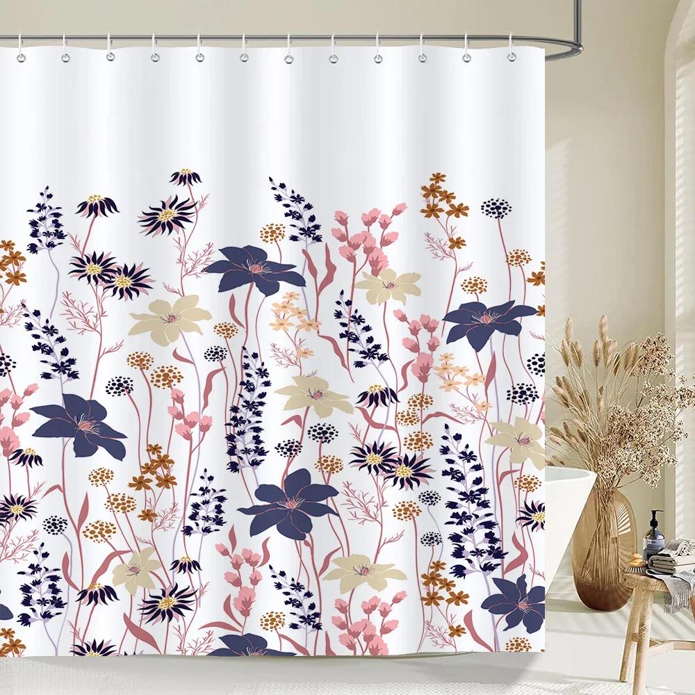 Водонепроницаемые тканевые шторки для душа Листья деревьев Белая береза Ванная комната Большие 240X180 3D-печать Декорация Шторка для душа Занавеска для ванны