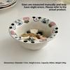 Home Use Ceramic Salad Bowl Relief Craft High Aesthetic Value Yogurt Bowl Straw Hat Shape  Style Cartoon Pattern Bowl