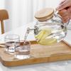 Glass Teapot Heat Resistant Glass Tea Infuser Pot With Wooden Cover Flower Tea Puer Kettle Coffee Cup Teapot Set