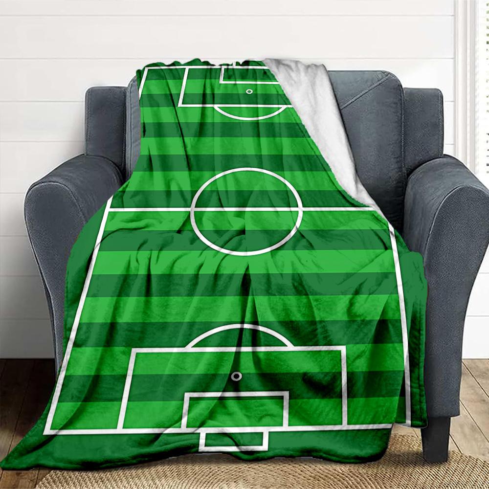 Soccer Field Flannel Blanket Throw Blanket Soft Warm Sofa Bed Camping home Decor Unique Christmas Gift C926113