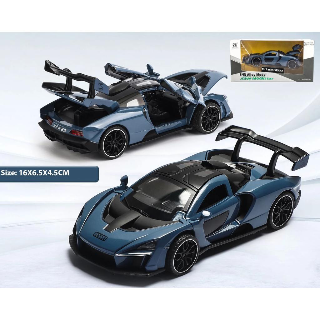 1/32 Модель автомобиля McLaren Senna из сплава Diecasts Металлические игрушечные транспортные средства Модель Симуляция Звук и Свет Коллекция Подарки на День Рождения для Детей