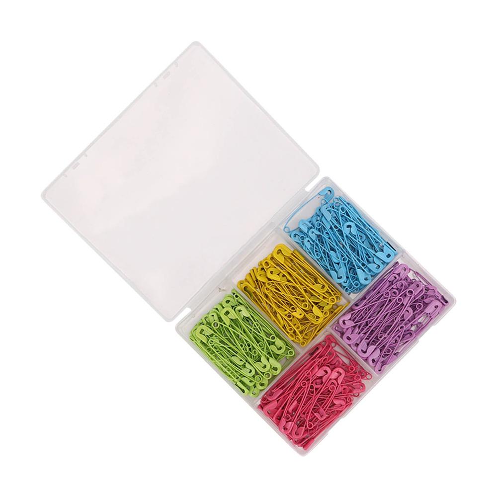 325Pcs 5 different colors 4 Sizes Assorted Safety Pins Daily clothing, scarf and brooch matching