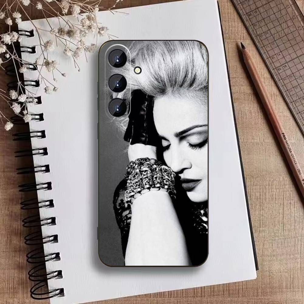 Singer R-Madonna Phone Case For Samsung Galaxy A73,A21s,A22,A31,A52,A53,A71,A41Soft Black Shell