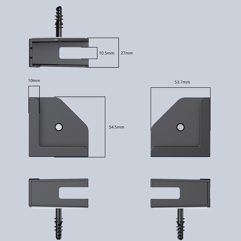 2 Sets Tablet Wall Mount Phone Holder Wall Hanging Bracket Dock Cable Organizer Stand for IPad/iPhone 15/Samsung/Kindle/E-Reader