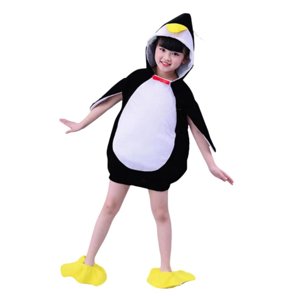 Uccellino Children's Animal Kigurumi Cosplay Costume for Halloween (Penguin, 120cm)