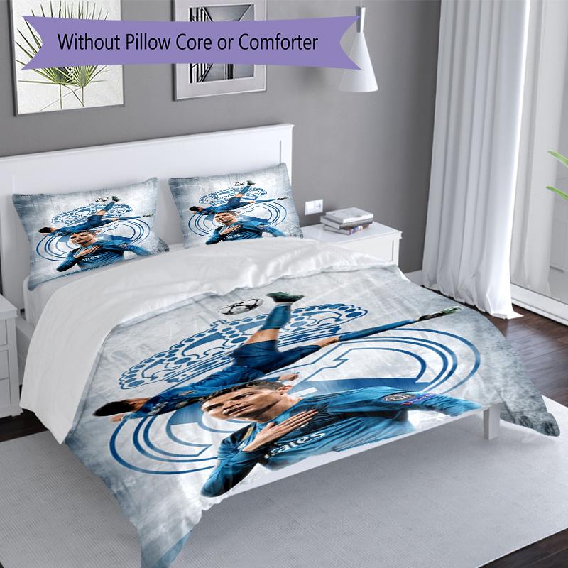 Ronaldo's Juventus Legacy Bedding Set, Breathable Duvet Cover with Pillowcases, Soft Bed Linen for Bedroom Home Decoration, Perfect Festival Birthday