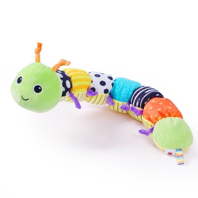 Sozzy Plush Music Crinkle Paper Toy For Infants Soft Comforting Stuffed Caterpillar