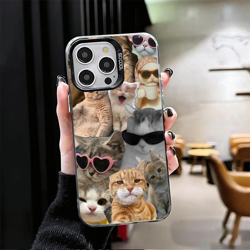 Чехлы для телефона с мемами про плачущих кошек, ударопрочные, для iPhone 17 Air 16 16E 15 Pro Max 14 Plus 13 Mini 12, задняя крышка, противоударный Fund