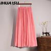IHUASU Женская Мода Повседневная Однотонная С Принтом Летняя Весенняя Юбка